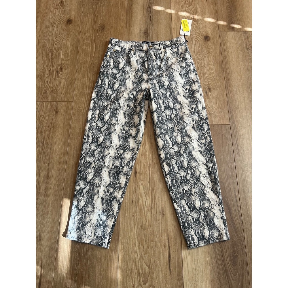 The Devil Wears Prada Scoop Barrel Jeans Womens 8 Snake Print NWT
